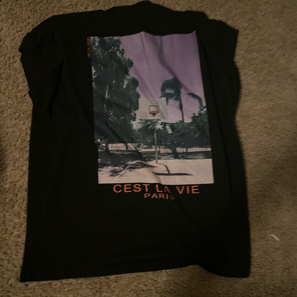 black shein oversized t shirt size small